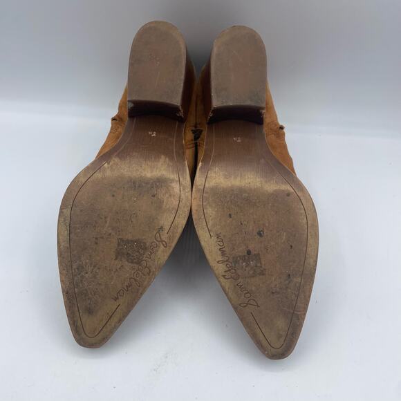Sam Edelman Walden Bootie Ankle Boots Zipper Suede Brown Womens 8.5 - Picture 7 of 8